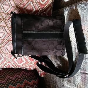 Coach cross body black mini bag